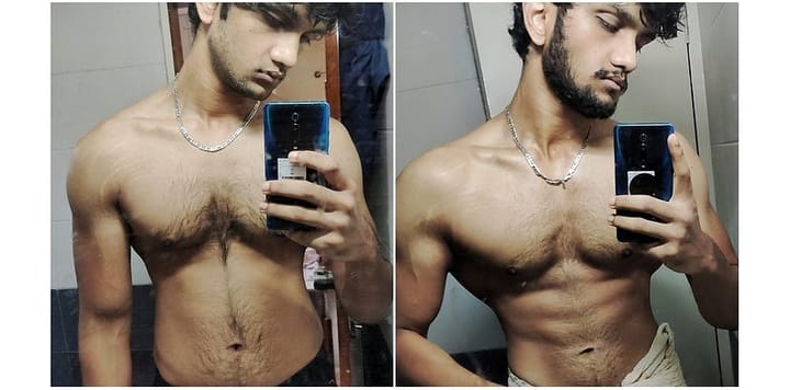 Before vs after 6 weeks transformation photos of the author