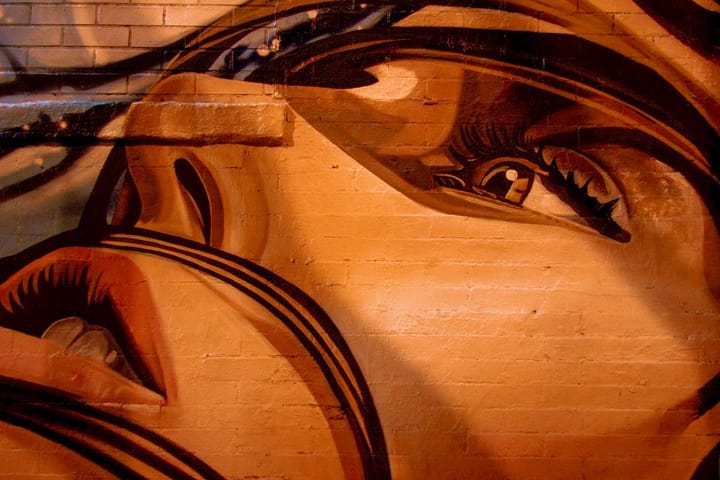 Mural of a man’s face