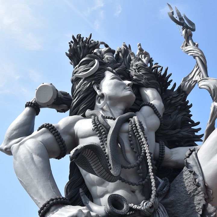 A marvellous sculpture of the hindu deity shiva
