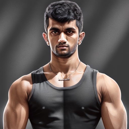 AI-Generated image of the author in a vest using Dream Booth